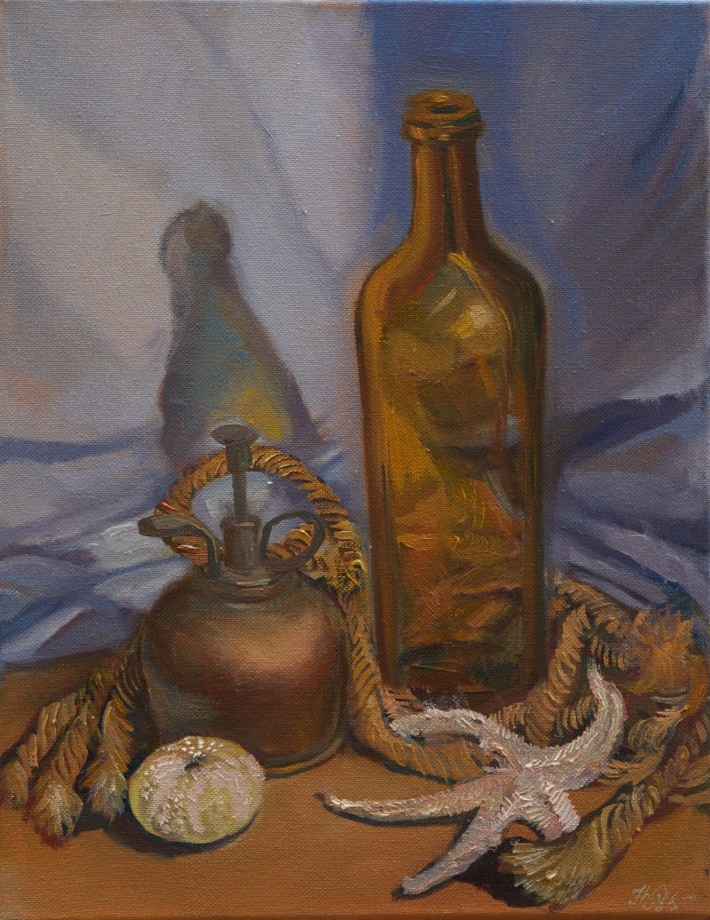 Bottle, Lamp and Starfish