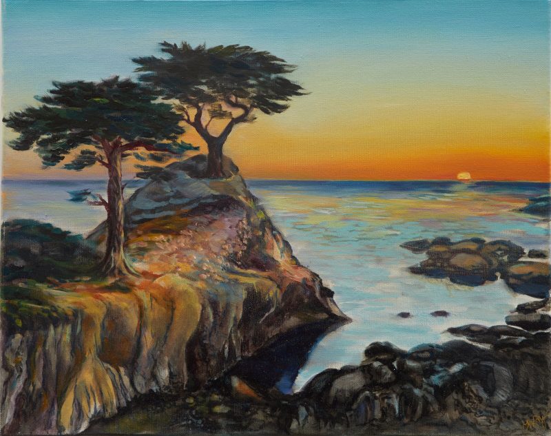Cypress at Sunset
