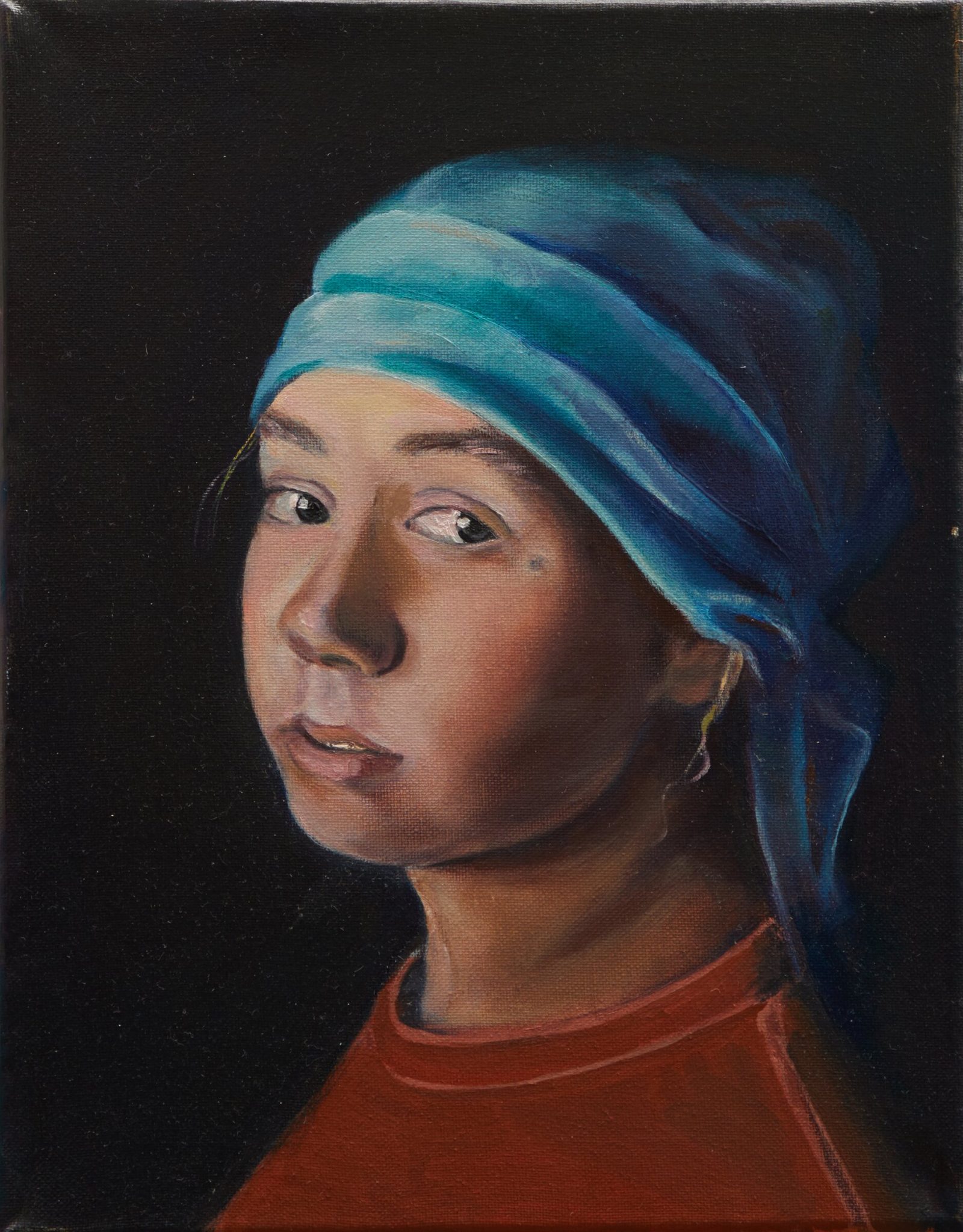 Girl in a Blue Headscarf