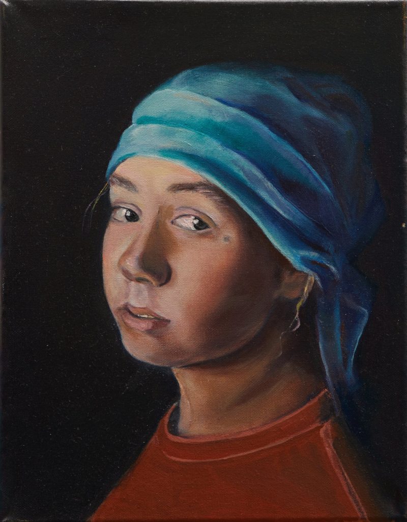 Girl in a Blue Headscarf